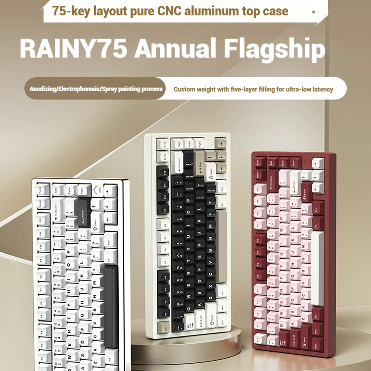 Esports In Gaming - 무선 블루투스 RAINY75 맞춤형 게이밍 키보드