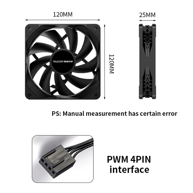 TEUCER-1800RPM 4 핀 PWM 화이트 12c - Esports Gaming Fan 리뷰 및 가격