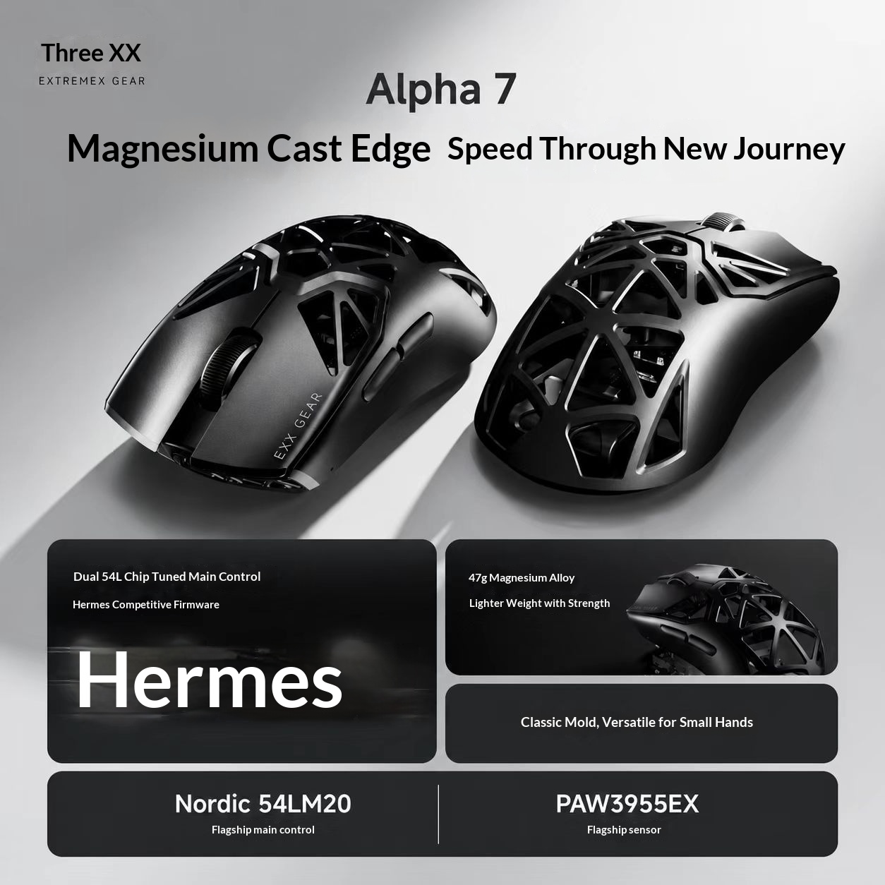 EXX 알파 7 마우스 경량 무선 게이밍 알루미늄 마그 - Esports Gaming Design 리뷰 및 가격