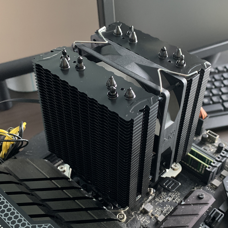 6 히트파이프 CPU 공랭 쿨러 4핀 PWM RGB 블 - Esports Gaming Fan 리뷰 및 가격