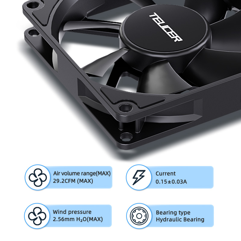 Teucer UT-8015 8CM 섀시 팬 슬림 15m - Esports Gaming Fan 리뷰 및 가격